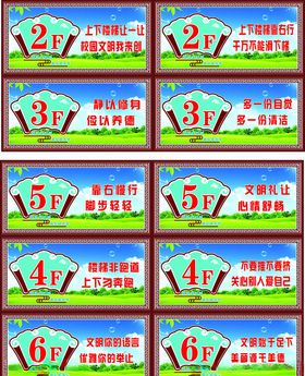 楼梯楼层安全标语
