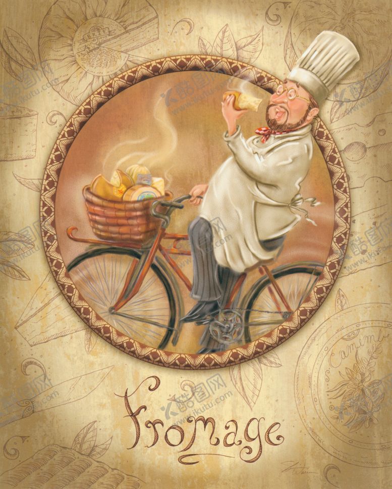 编号：66705409140201406263【酷图网】源文件下载-厨师餐厅欧式手绘插画