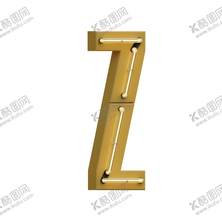 编号：68377705131036554111【酷图网】源文件下载-高清立体灯管字母元素
