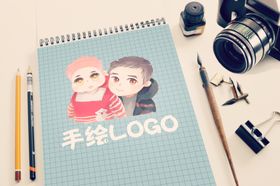 手绘本子样机场景ps贴图