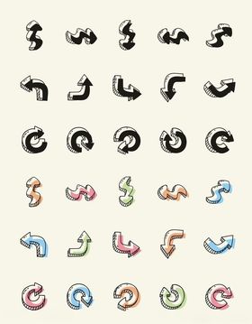 多样箭头图标设计素材