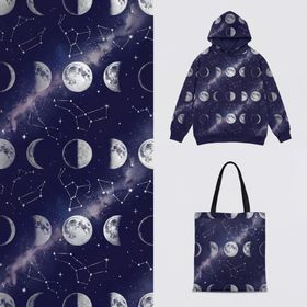 月亮图案服饰与包袋设计