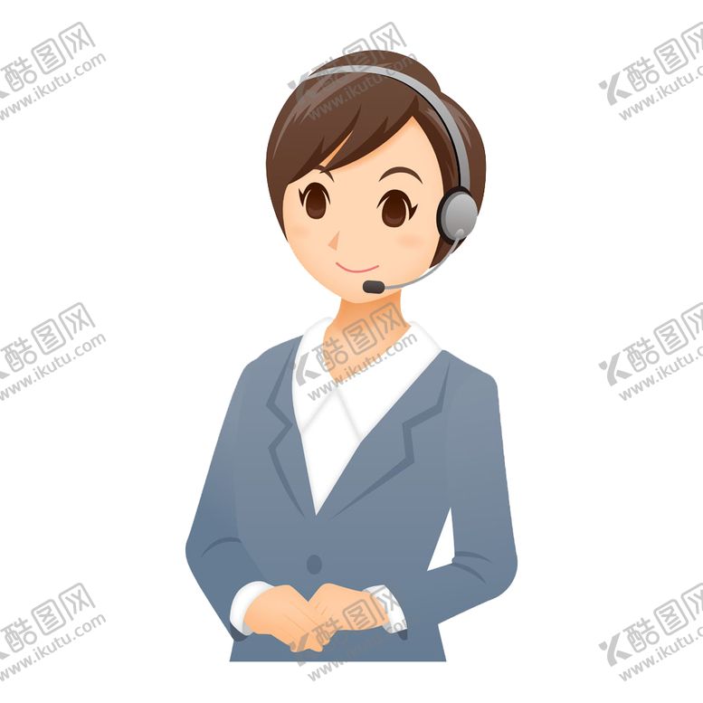 编号：80119107071432364967【酷图网】源文件下载-接线员卡通