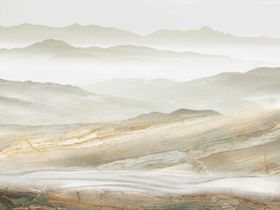 石纹山水背景墙