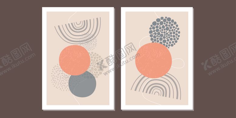 编号：29072710062142023020【酷图网】源文件下载-简约几何装饰画组合