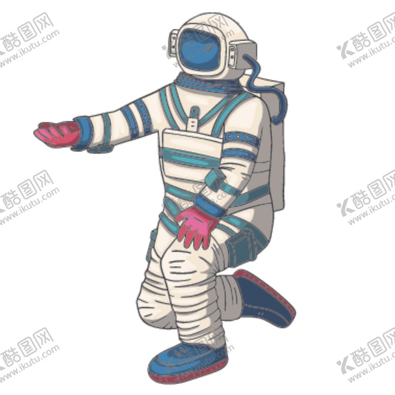 编号：20155706280926177958【酷图网】源文件下载-宇航员卡通插画