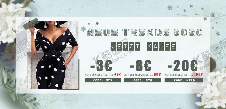 编号：47627910111302449141【酷图网】源文件下载-2020新趋势服装促销海报广告