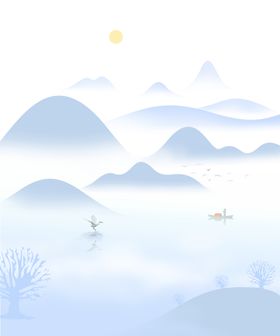 新中式天道酬勤山水背景墙
