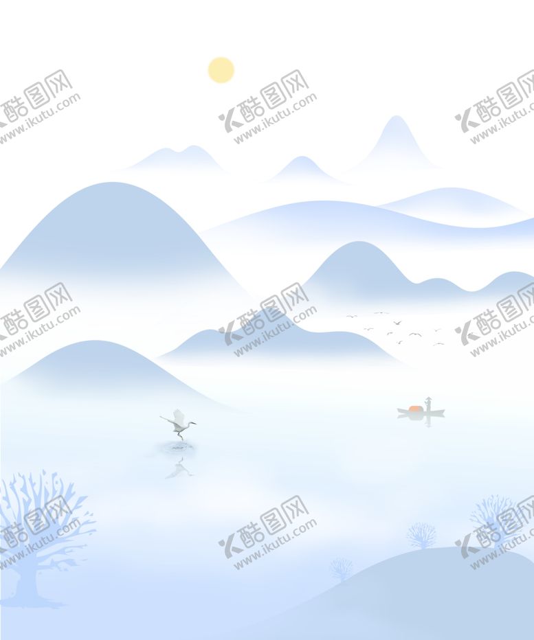 编号：64508705171651508066【酷图网】源文件下载-新中式山水背景墙