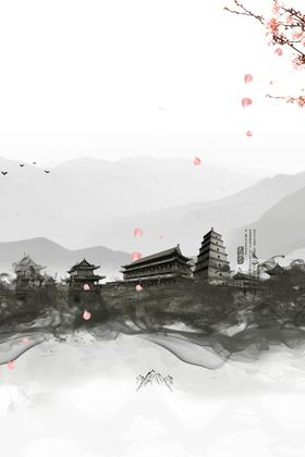 装饰画客厅壁中式水墨床头背景墙水墨中式