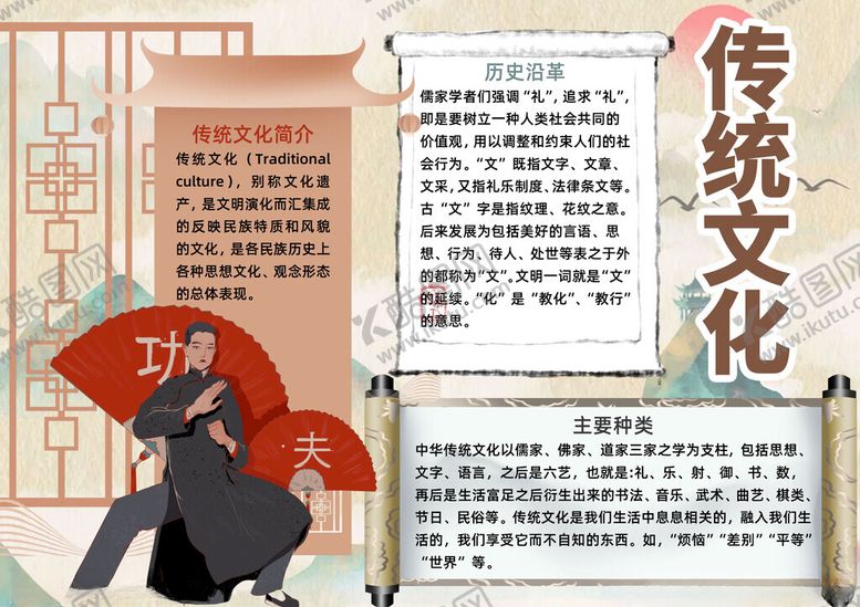 编号：10155205081158282704【酷图网】源文件下载-中国风传统文化小报手抄报