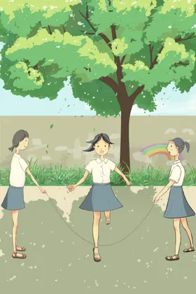 卡通儿童插画快乐漫节海报