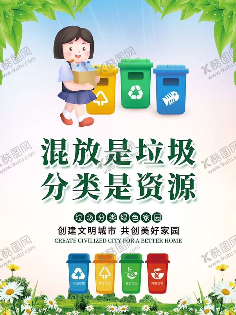 编号：20598610060132528195【酷图网】源文件下载-垃圾分类科普