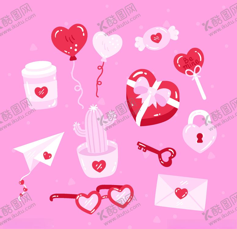 编号：49882009272159007082【酷图网】源文件下载-浪漫情人节元素