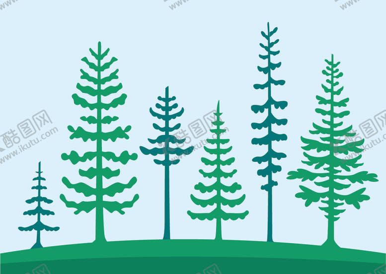 编号：82066909270347296731【酷图网】源文件下载-手绘卡通森林矢量图