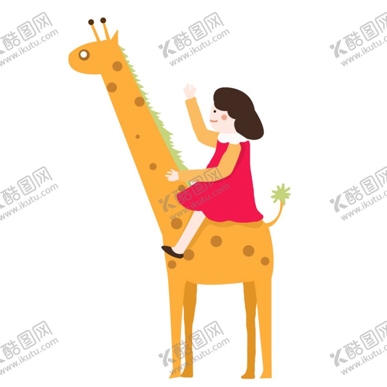 编号：53403006280109242065【酷图网】源文件下载-卡通长颈鹿