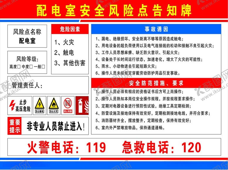 编号：31175705251333571030【酷图网】源文件下载-配电箱安全风险点告知牌