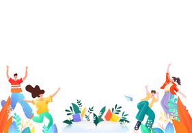 活力人群欢乐舞动场景