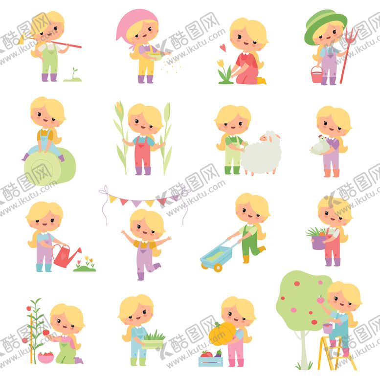 编号：83812209221010467268【酷图网】源文件下载-卡通儿童插画
