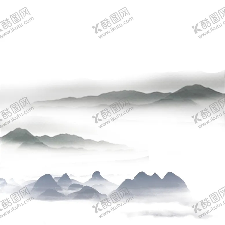 编号：97100607061939066626【酷图网】源文件下载-古风水墨远山