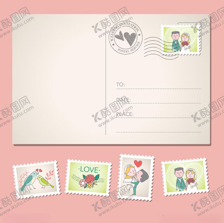 编号：45717504082258563891【酷图网】源文件下载-空白明信片与多彩照片