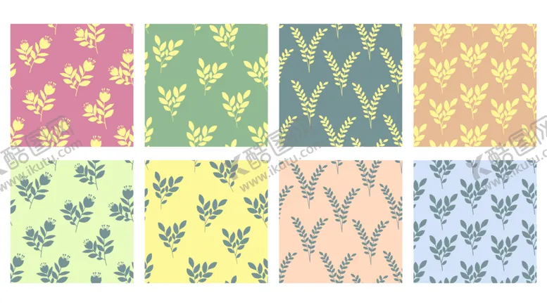 编号：96880804250858217563【酷图网】源文件下载-花卉叶子底纹