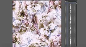 抽象唯美飘絮花卉斑驳涂鸦无限循