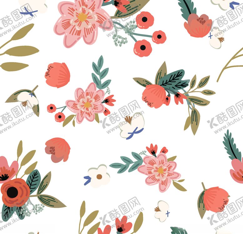 编号：99206410130719191959【酷图网】源文件下载-植物无缝背景