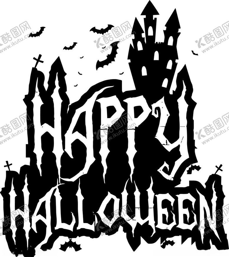 编号：25203111150244207747【酷图网】源文件下载-万圣节快乐城堡插画