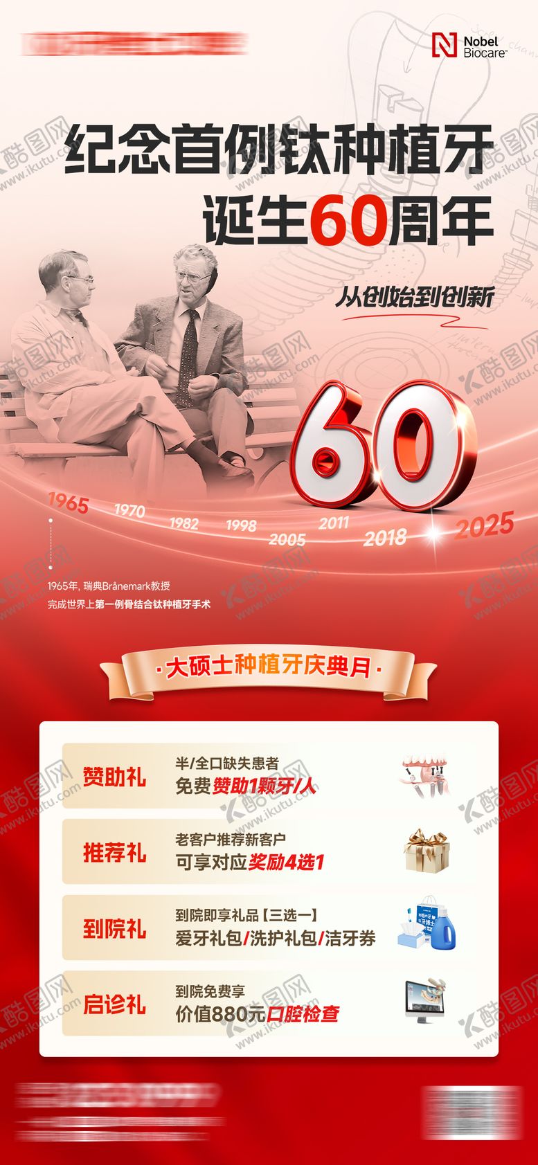 编号：77014401220043298992【酷图网】源文件下载-60周年口腔海报