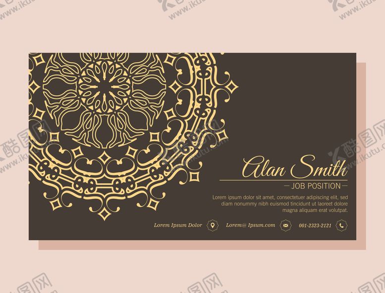 编号：94949709251622022593【酷图网】源文件下载-黑金曼陀罗婚礼请柬