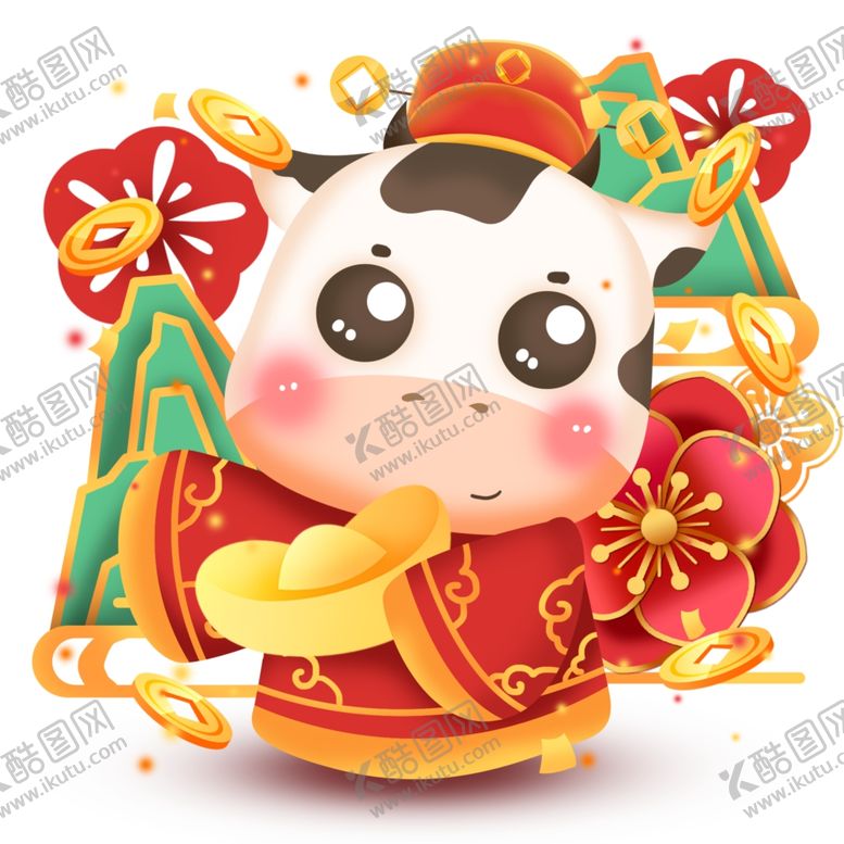 编号：81377105190135011915【酷图网】源文件下载-2021金牛送福牛年