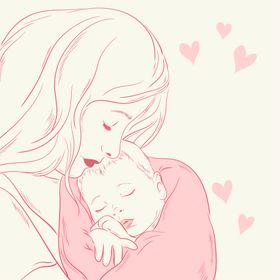母亲节海报日子插图妇女
