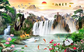 流水生财背景