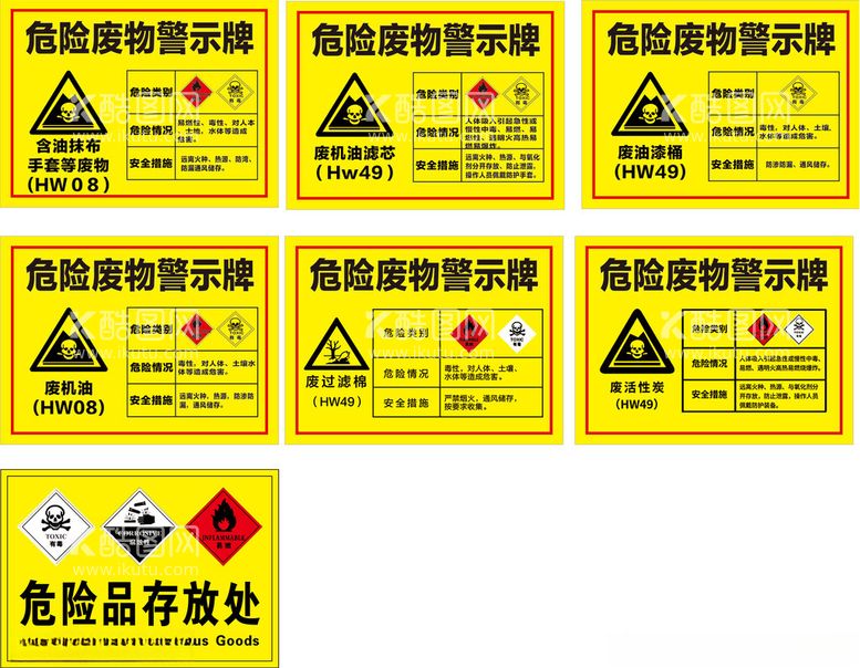 编号：21584012061417429269【酷图网】源文件下载-危险废物警示牌