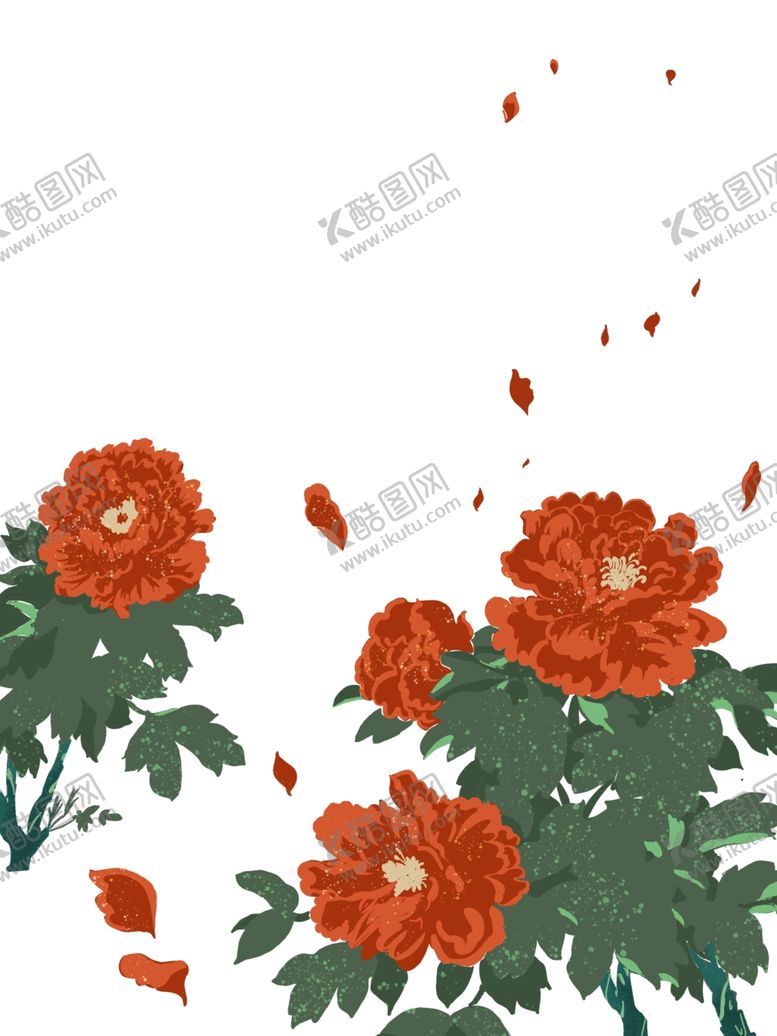 编号：70465205152134524404【酷图网】源文件下载-手绘牡丹
