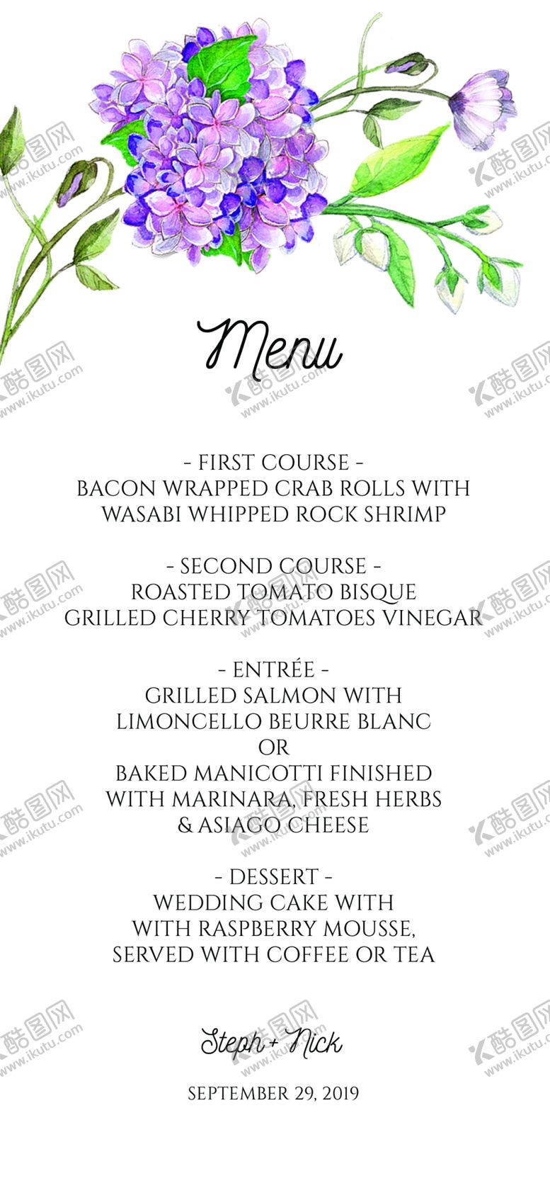 编号：60736909251032328942【酷图网】源文件下载-小清新水彩邀请函设计