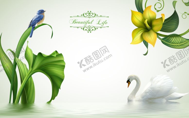 编号：58684809161043545713【酷图网】源文件下载-花卉背景墙