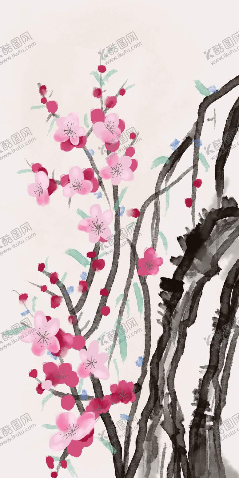 编号：16169105180956308993【酷图网】源文件下载-新中式梅花装饰画