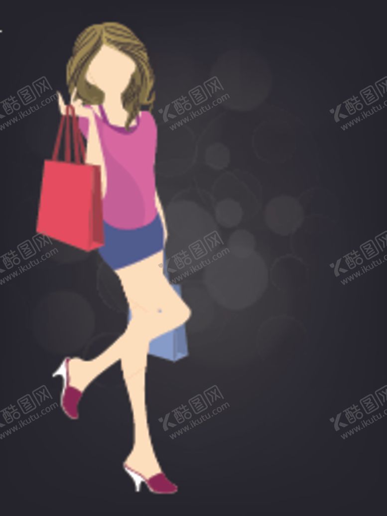 编号：38241804261307416357【酷图网】源文件下载-时尚购物女人
