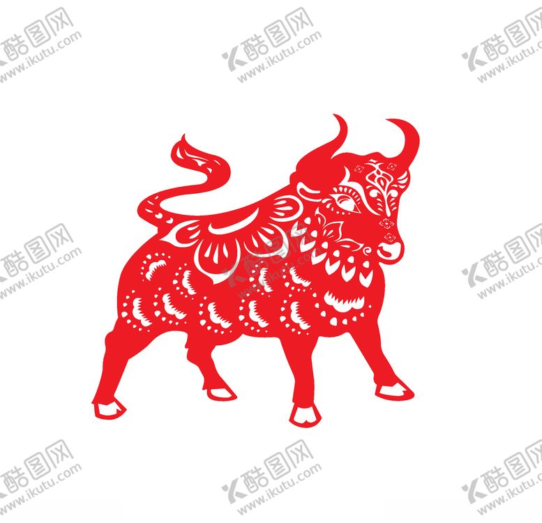 编号：68186509270943372492【酷图网】源文件下载-农历新年辛丑年剪纸年画