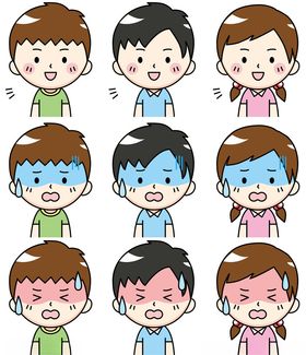 多样表情的卡通儿童形象