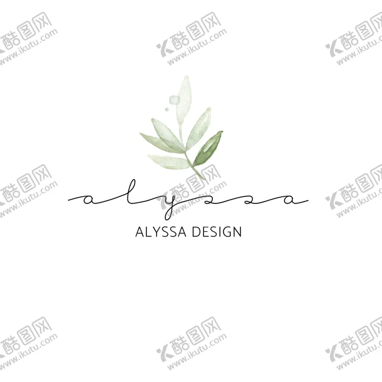 编号：61245206281325474311【酷图网】源文件下载-字母logo植物小清新