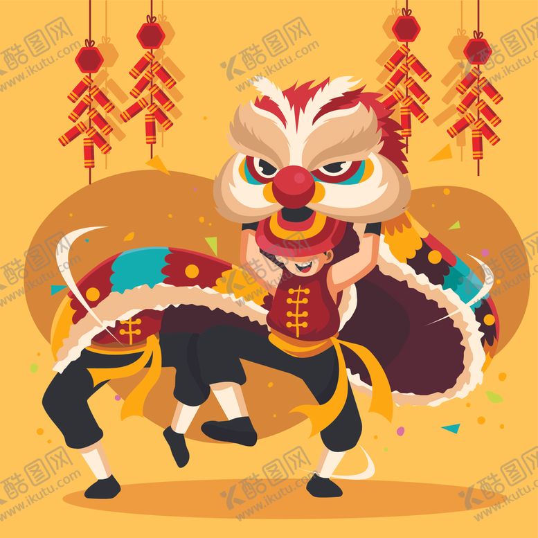 编号：75068305191126538560【酷图网】源文件下载-新年舞狮