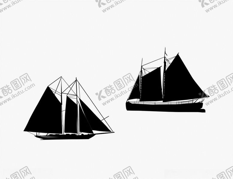 编号：94939109271232086676【酷图网】源文件下载-矢量船剪影