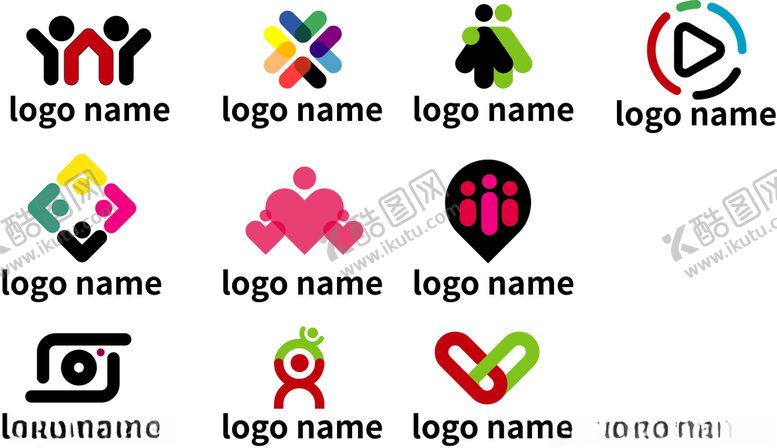 编号：49986510031332397261【酷图网】源文件下载-logo合集简约爱心