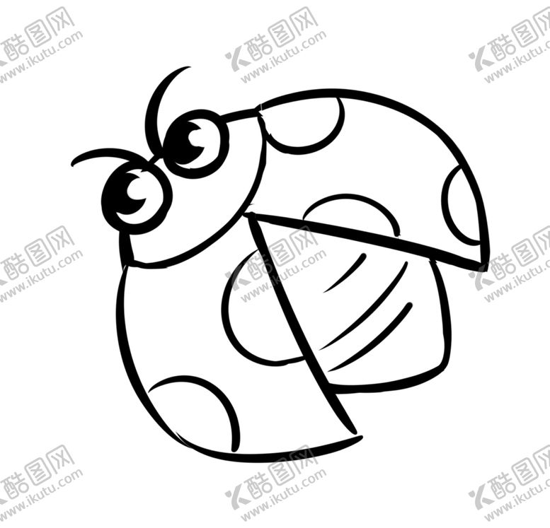 编号：58360209231556404634【酷图网】源文件下载-手绘简笔画瓢虫