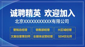 诚聘精英招聘海报