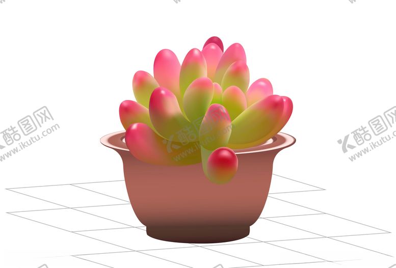 编号：29092610021504215339【酷图网】源文件下载-多肉植物AI网格渐变制作