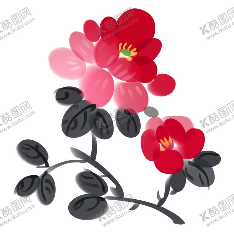 编号：52277505140332152822【酷图网】源文件下载-水墨牡丹花